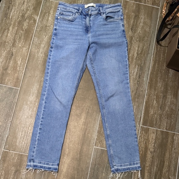 Next Light Blue Slim Mid-rise Straight Leg Women's Jeans - Picture 1 of 8